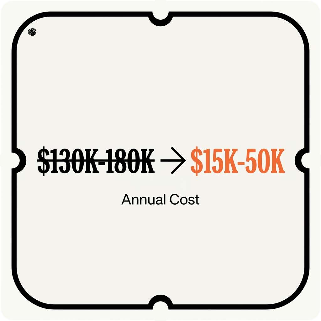Cost comparison showing developer salary vs agency fees