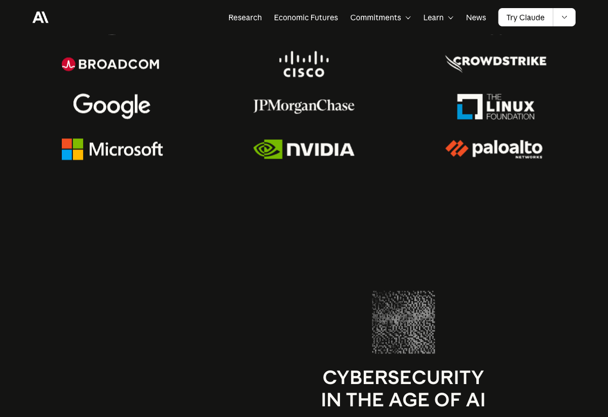 Project Glasswing partners including Broadcom, Cisco, CrowdStrike, Google, JPMorganChase, Microsoft, Nvidia, and Palo Alto Networks